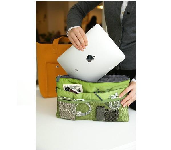 For ipad air 2 3 4 Organizer handbags Travel Cosmetic Storage Organizer Nylon Jewelry Organizer Bag in Bag