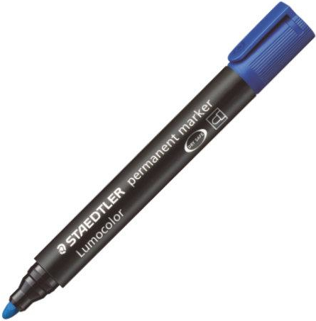 STAEDTLER Lumocolor Permanent-Marker 352, blau Strichstärke: ca. 2,0 mm, Rundspitze, wasserfest (352-3)