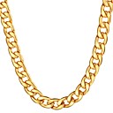 Men's Chain Necklace Cuban Link Mariner Chain Hyperbole Fashion Hip Hop Stainless Steel Black Gold Silver 55 cm Necklace Jewelry 1pc For Gift Daily