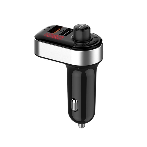 Chargeur de voiture Adaptateur BT FM Appels mains libres Lecteur de musique audio Chargeur double port USB