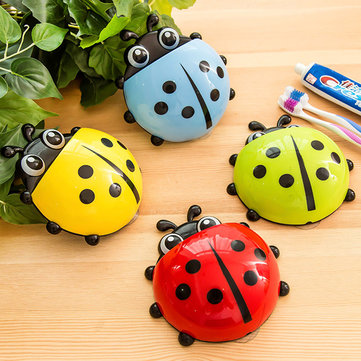 Lovely Creative Toothbrush Holder Suction Hooks Ladybird Holder