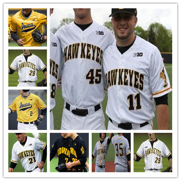 College Baseball Jersey Iowa Hawkeyes Mens Womens Youth Stitched any Name Nmber Mix Order