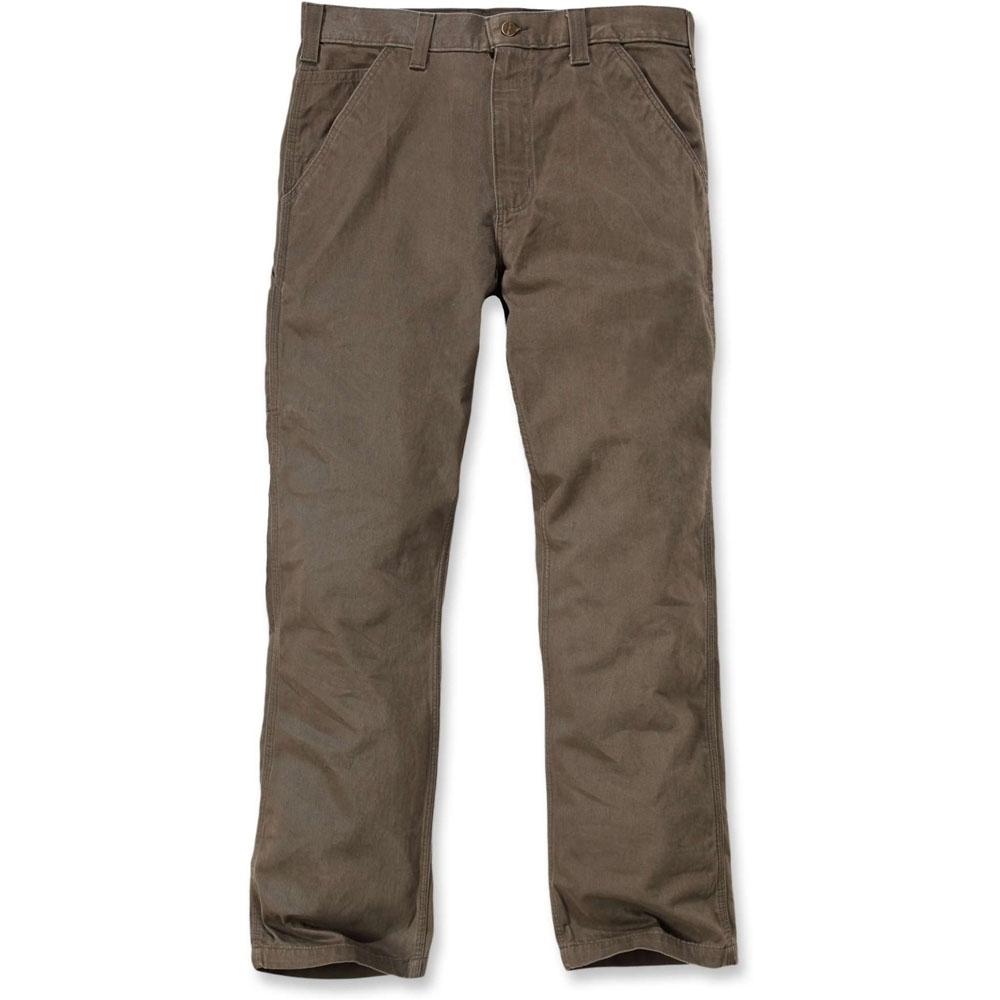 Carhartt Mens Washed Twill Relaxed Cotton Dungaree Pants Trousers Waist 32' (81cm)  Inside Leg 30' (76cm)