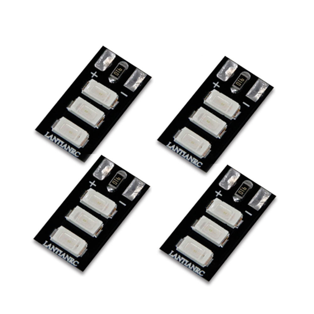 4Pcs 3-4S Mini LED Light Board Red Green Blue White for FPV Racing Drone