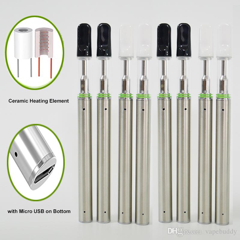 Disposable Vape Pen D1s Thick Oil Cartridges 320mAh Battery Ceramic Coil Starter kit 1.2ohm Rechargeable Battery Glass ceramic tip Vaporizer