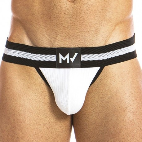 Modus Vivendi Fetish Tanga Brief - White - Black L