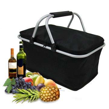 IPRee™ 30L Folding Camp Picnic Insulated Bag Ice Cooler Hamper Lunch Food Storage Basket