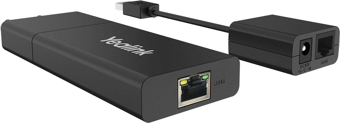Yealink USB2CAT5E-EXT Netzwerksender & -empfänger Schwarz (1303109)