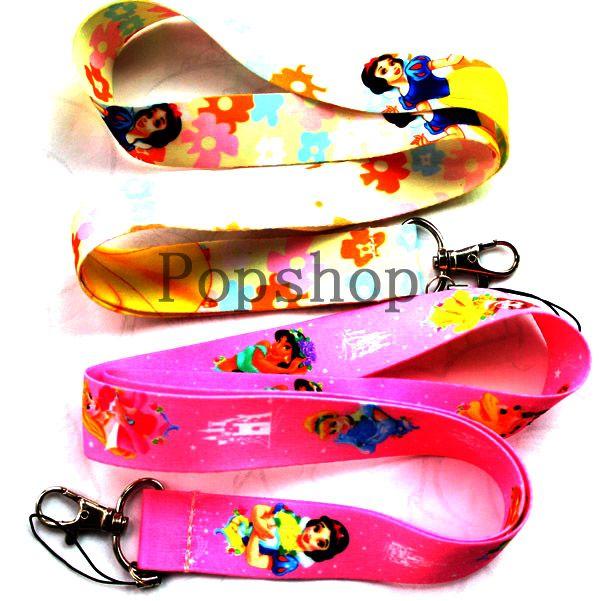 100pcs Princess Lanyard/ New/ Key Chain/ ID Badge Holder/ Cell Phone Strap