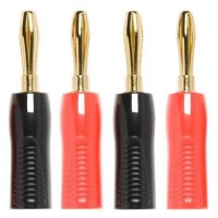 710973 Gold Banana Plugs Pack of 4