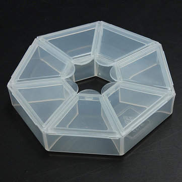 Round Plastic Clear Beads Display Organiser Storage Container