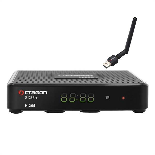 Octagon SX88+ CA HD HEVC Full HD Sat Receiver incl. USB Wlan 150 Mbit mit Antenne