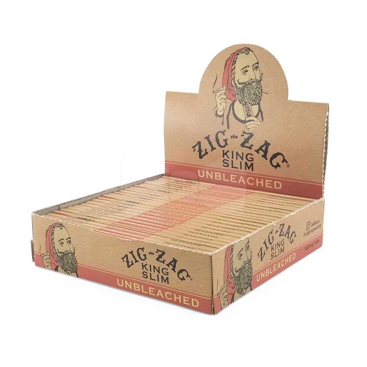 Zig Zag Unbleached King Size Papers Full Box (24 Packs)