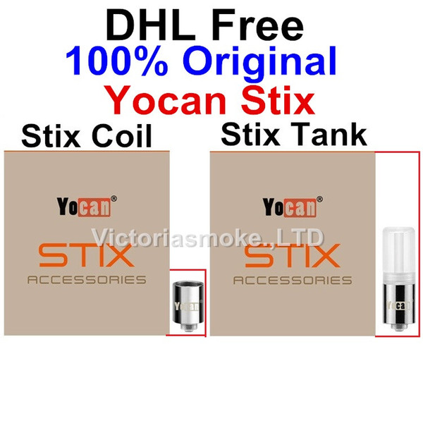 DHL Free100% Original Authentic Stix Tank Yocan STIX Coil for Original Starter Kit Vape Pen 100% Genuine