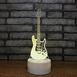 Guitar Fountain Light Night Seven Colors Touch Lamp 3d Visual Creative Small Gift 3d Luminaires Wholes Lightinthebox