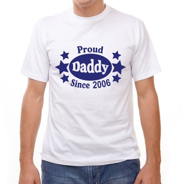 Proud Daddy Since... Personalised T-Shirt Medium 40
