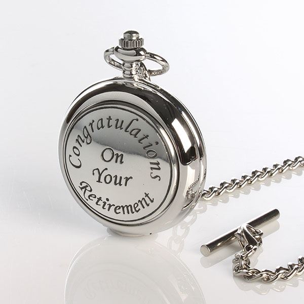 Retirement Pocket Watch With Personalised Gift Box