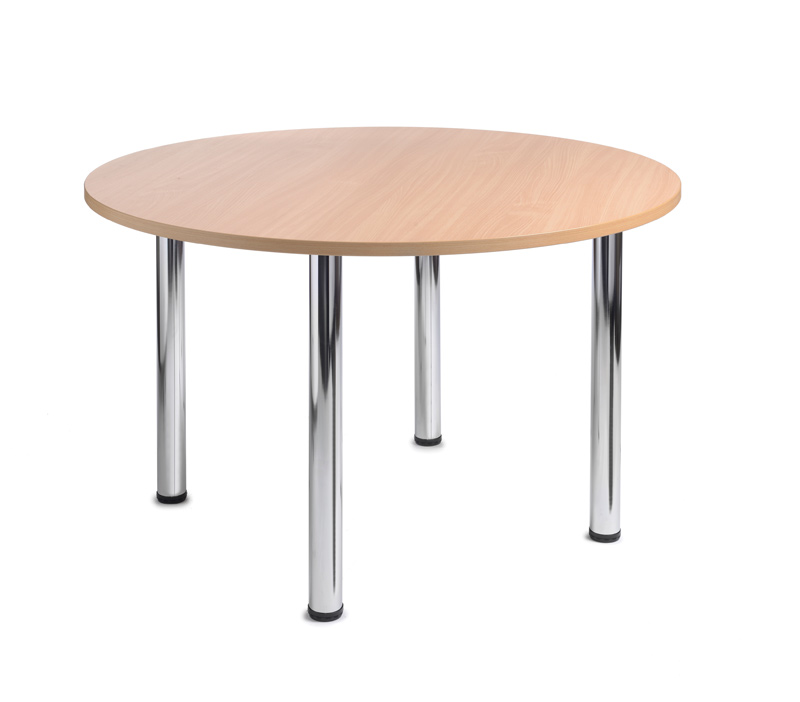 Round Maple Meeting Table - 1000mm