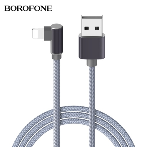 BOROFONE BX26 Cable de carga para el tipo de rayo Cable de transferencia de datos Cable rápido Cables de carga Cable de datos Cables de cable de alta velocidad para el sistema IOS Cables de nylon duraderos Compatible con IPhone XS Max / X / 8/7 / Plus / 6