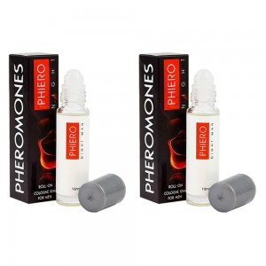 Night Pheromones for Men - Roll-On Scent for Seduction - 10ml Potent Topical Application - 2 Pack