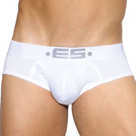 ES Collection Basic Cotton Brief - White M