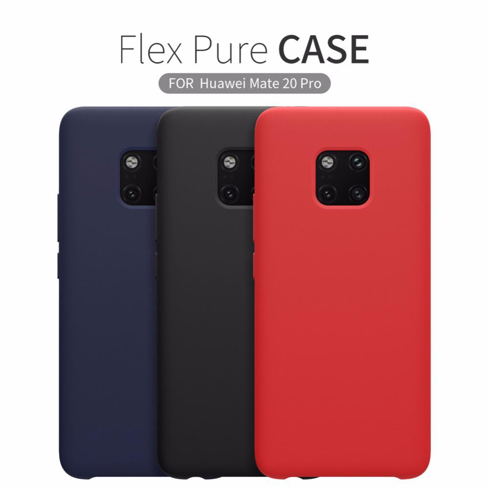 Flex Pure Orignial Liquid Silicone Case For Huawei Mate 20pro Anti-fingerprint soft Back cover soft case For Mate 20/20X Mate 10/10pro
