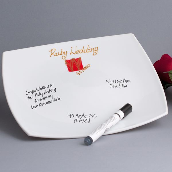 Ruby Anniversary Signature Plate