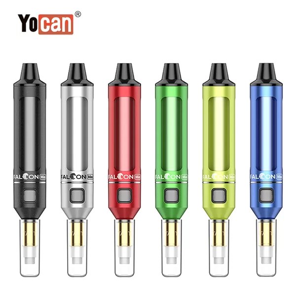 Yocan Falcon Mini Vaporizer Kit Built-in 650mAh battery 3 adjustable voltage Updated 510 thread XTAL Tip two working modes