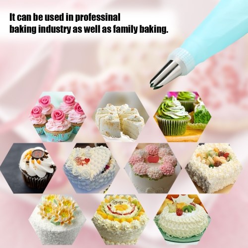 Baking Tools A Set of Small Decoration Nozzle Silicone Decoration Bag Converter Cookie / Cream Cake Squeeze